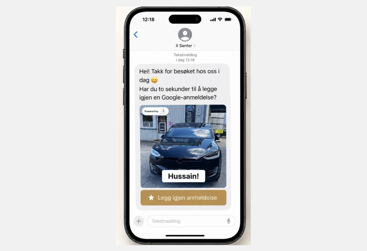 Google-anmeldelser som stiger over tid for en lokal bedrift